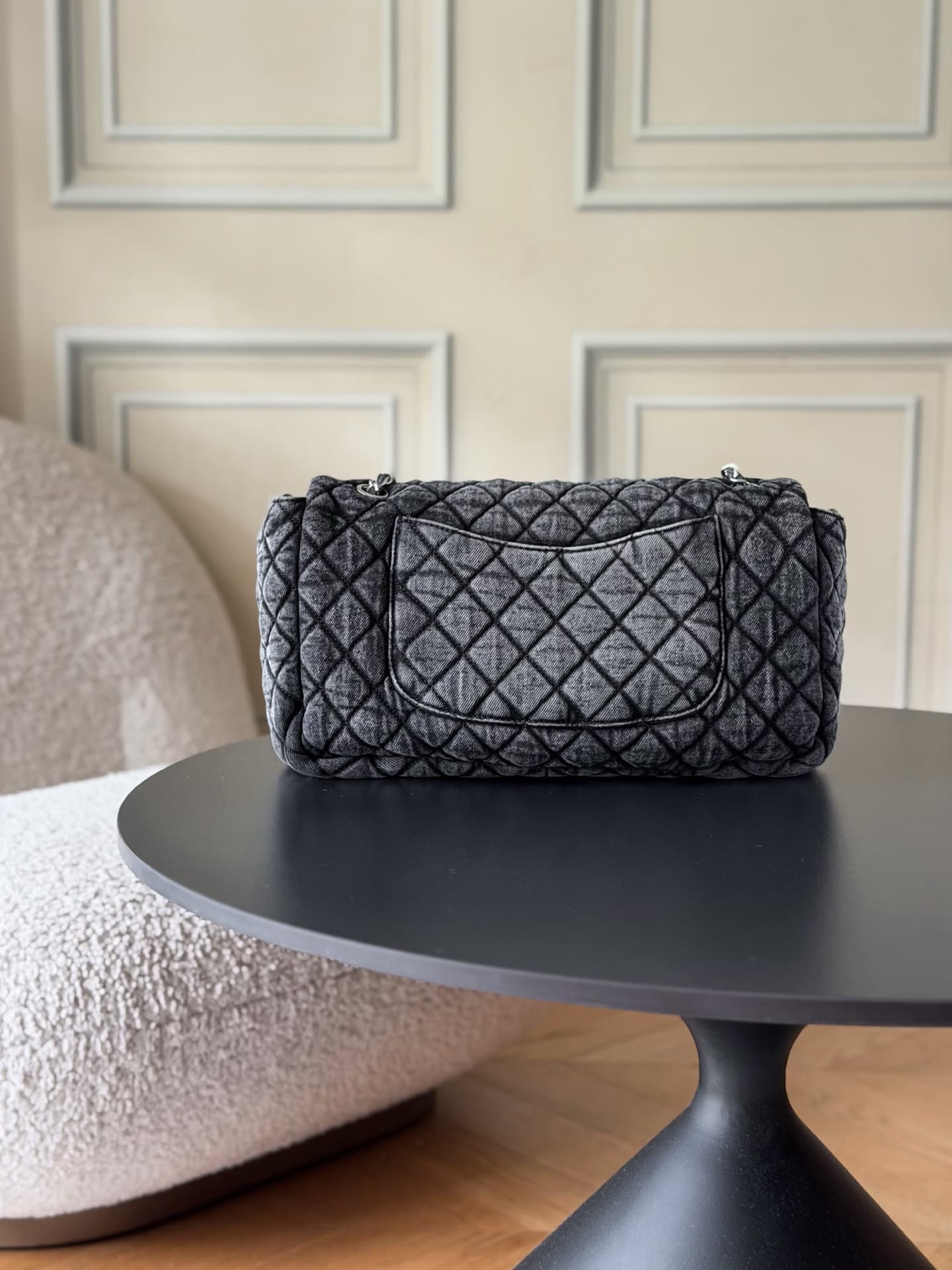 Chanel Denimpression Flap bag Denim& Silver Metal Black AS3102 A