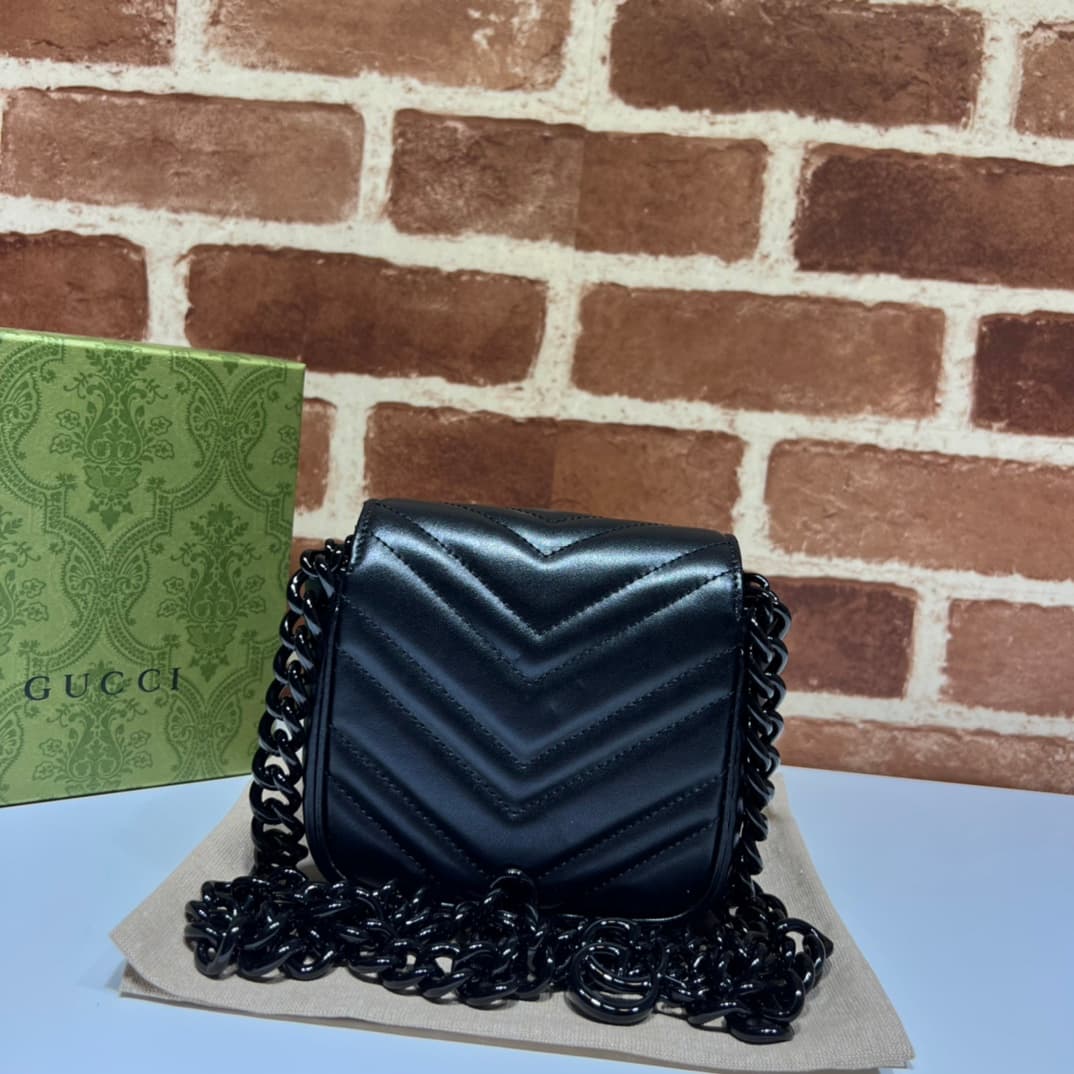 Gucci GG Marmont belt bag ‎739599 black High