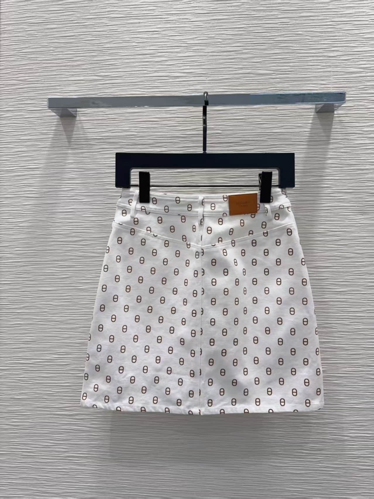 Hermès denim miniskirt in Chaine d'Ancre printed