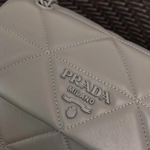 Prada Spectrum Small Bag In Grey Nappa Leather High