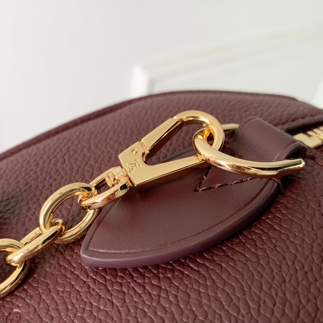 Louis Vuitton SPEEDY BANDOULIÈRE 20 Embossed grained cowhide leather M58953 Wine Red High