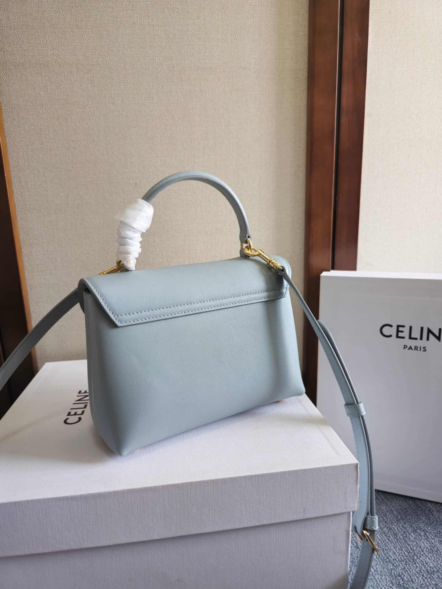 Celine Mini Nino bag in Blue Supple Calfskin High