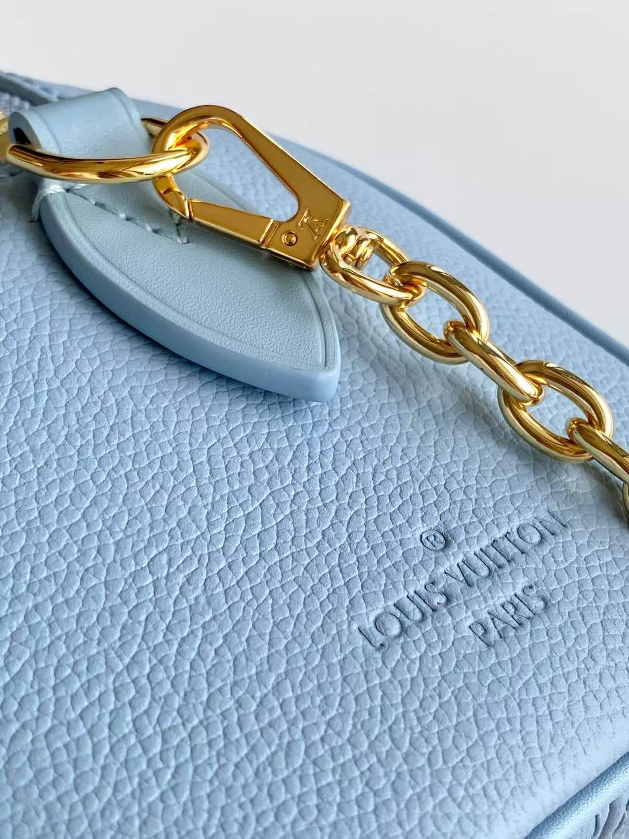 Louis Vuitton Speedy Bandoulière 20 Blue Jean Monogram Empreinte Leather M28316 High