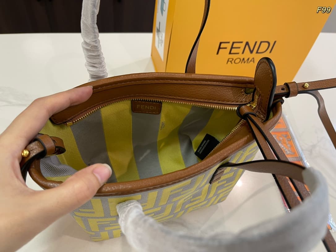 Fendi Mini Roll FF jacquard bag