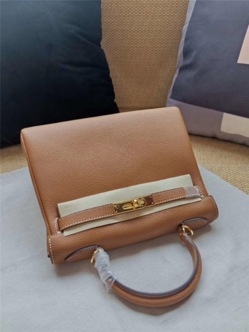 Hermes Kelly 25/28 Retourne Bag Calfskin In Camel High