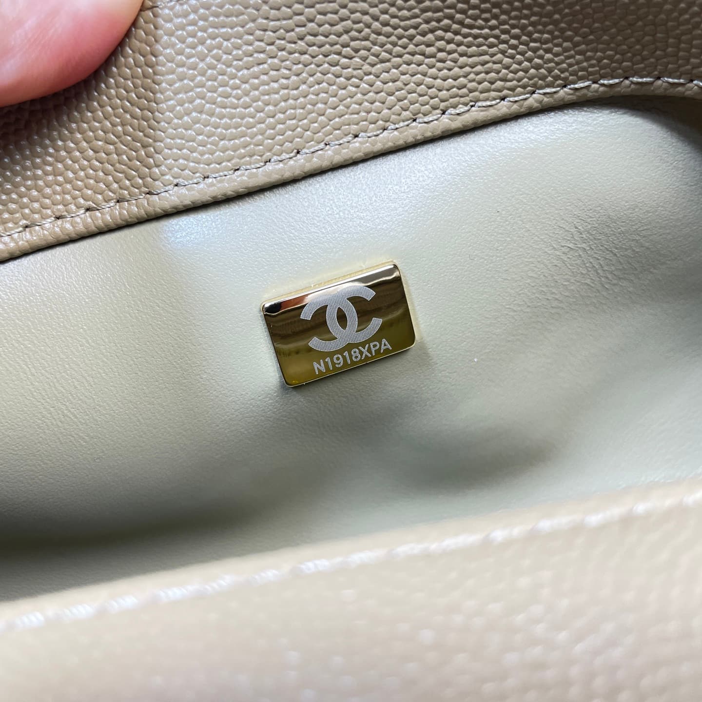 Chanel Maxi Flap Bag with Top Handle Grained Calfskin& Gold-Tone Metal AS6091 Dark Yellow A