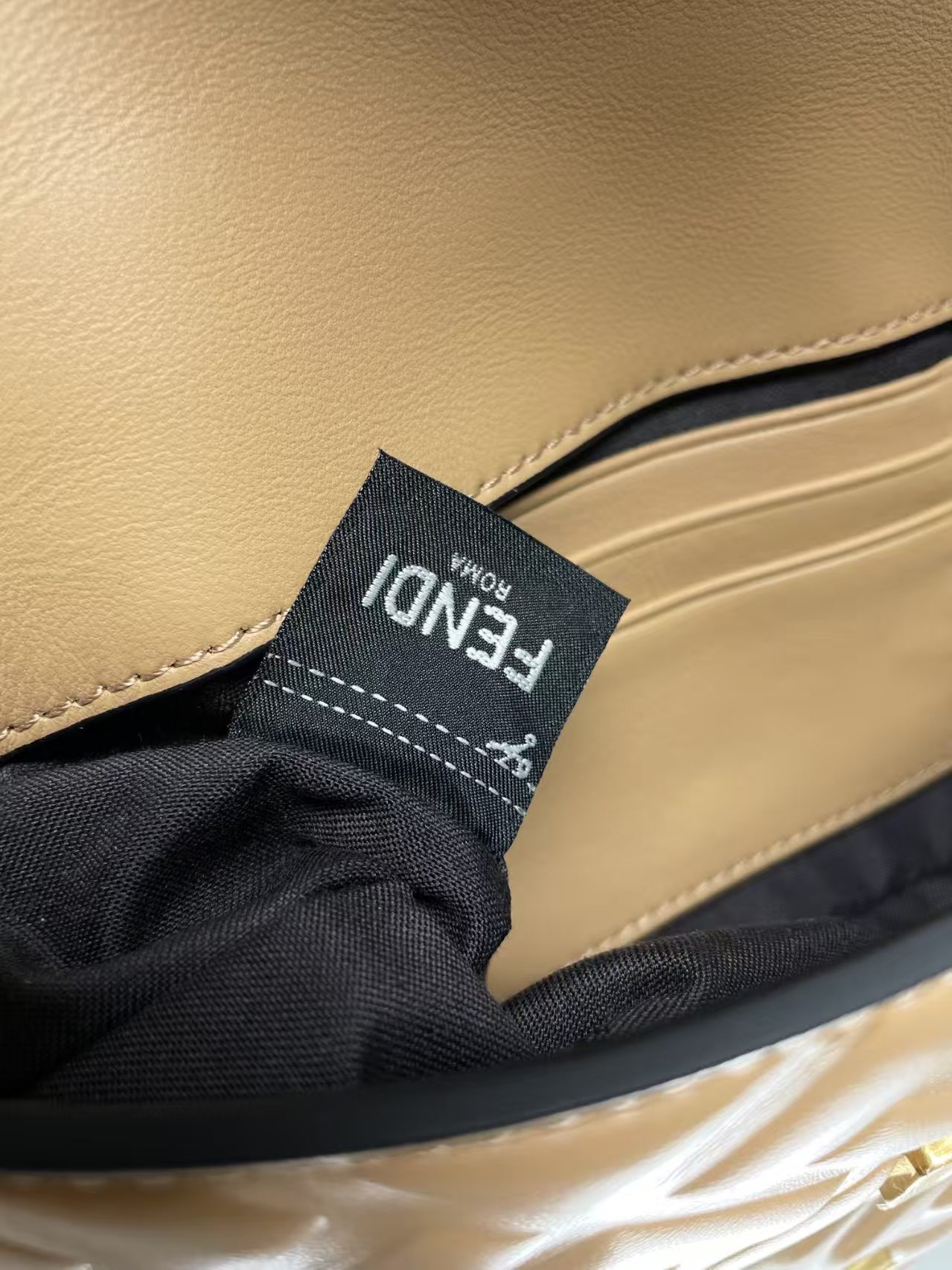 MINI BAGUETTE leather bag beige High