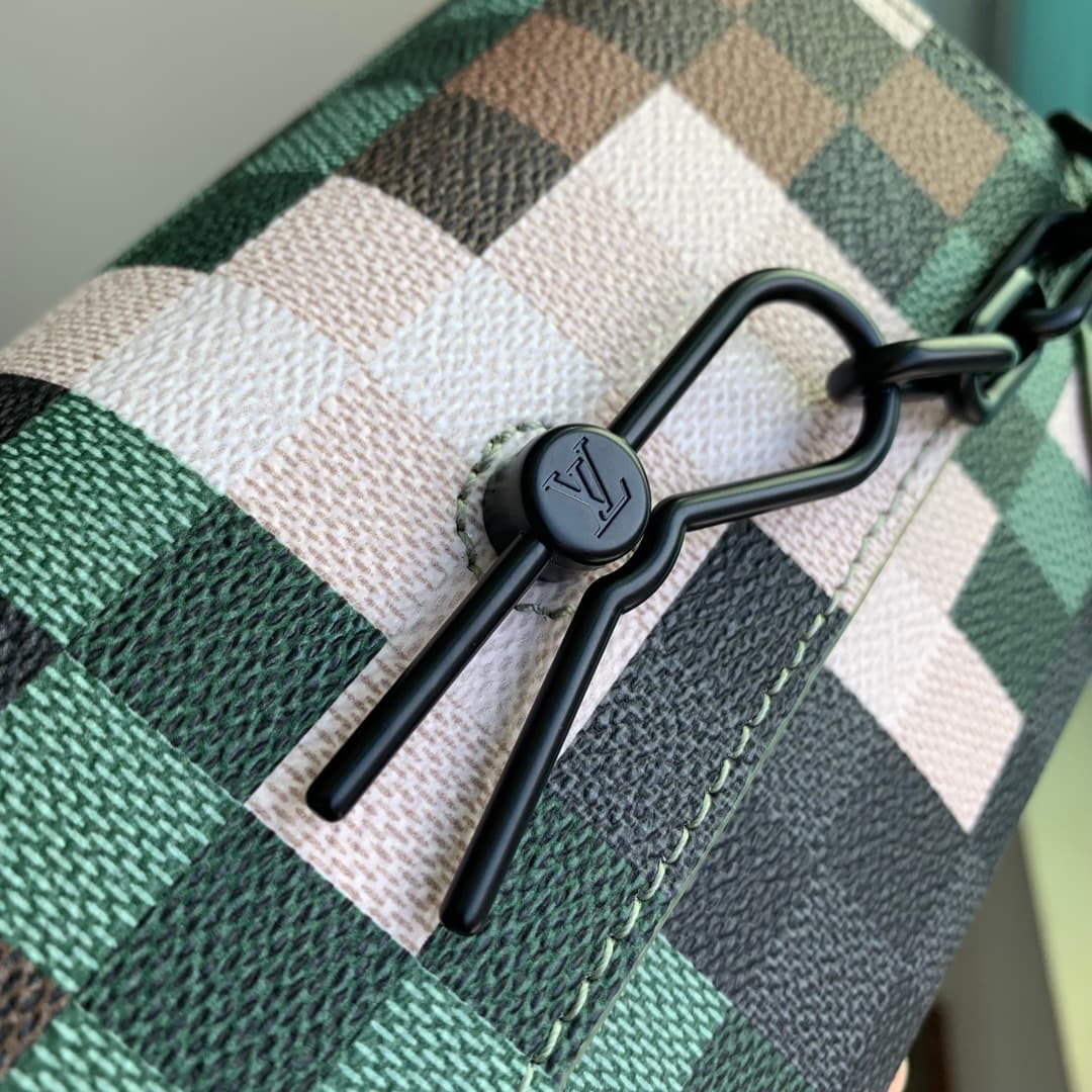 Louis Vuitton Steamer Wearable Wallet in Damoflage green coated canvas M83172 High