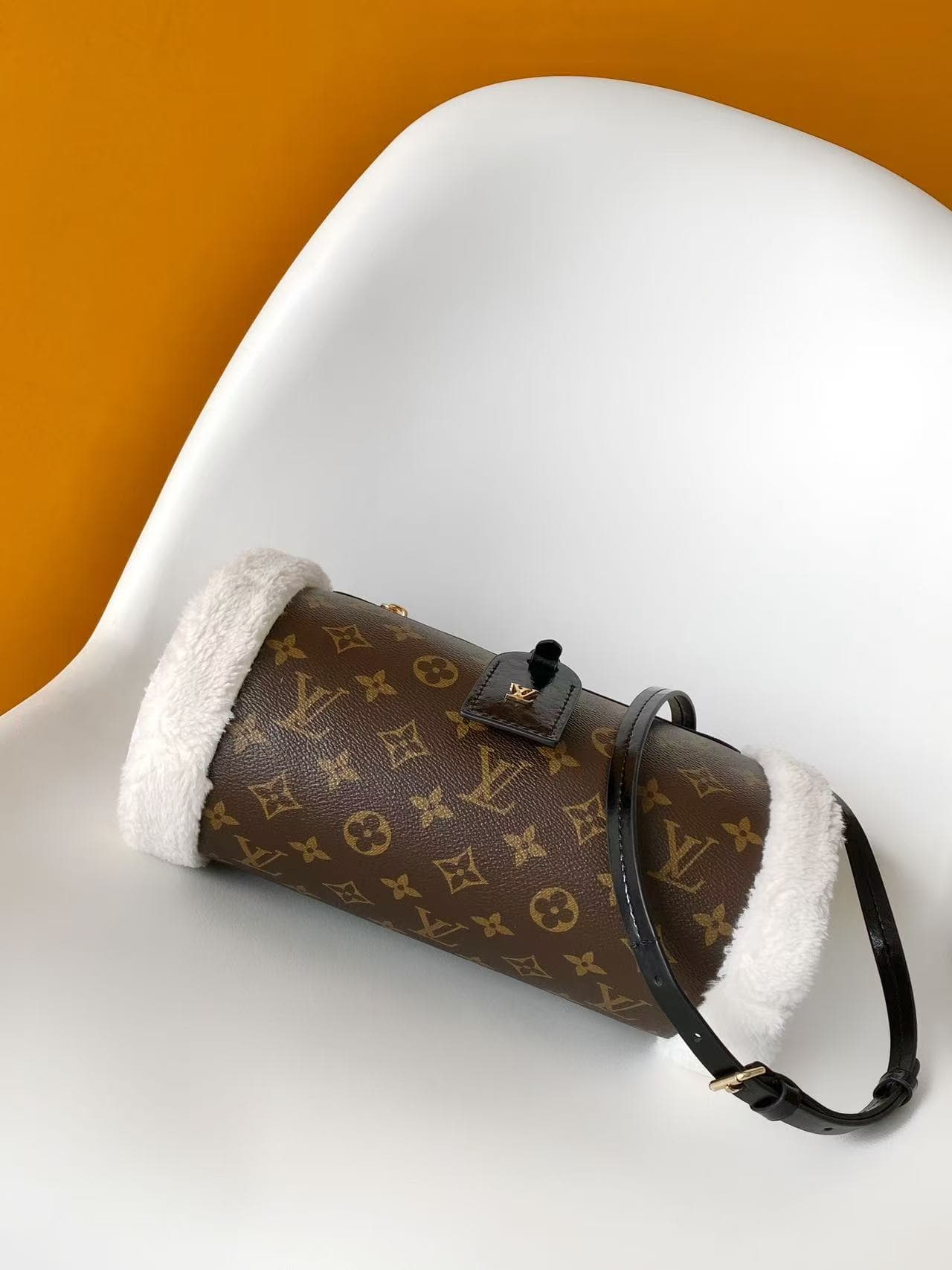 Louis Vuitton Teddy Mitt Monogram Shearling Coated canvas M26853 High