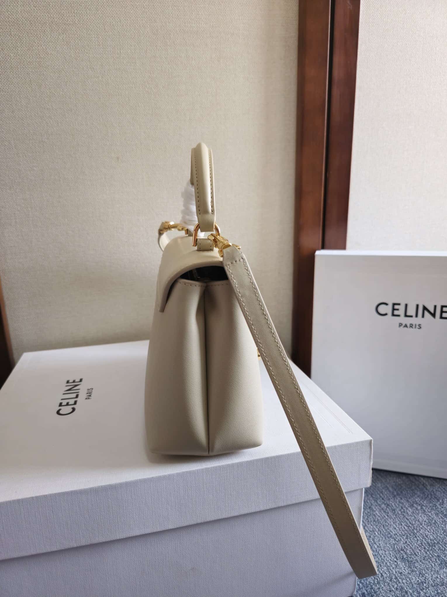 Celine Mini Nino bag in Beige Supple Calfskin High