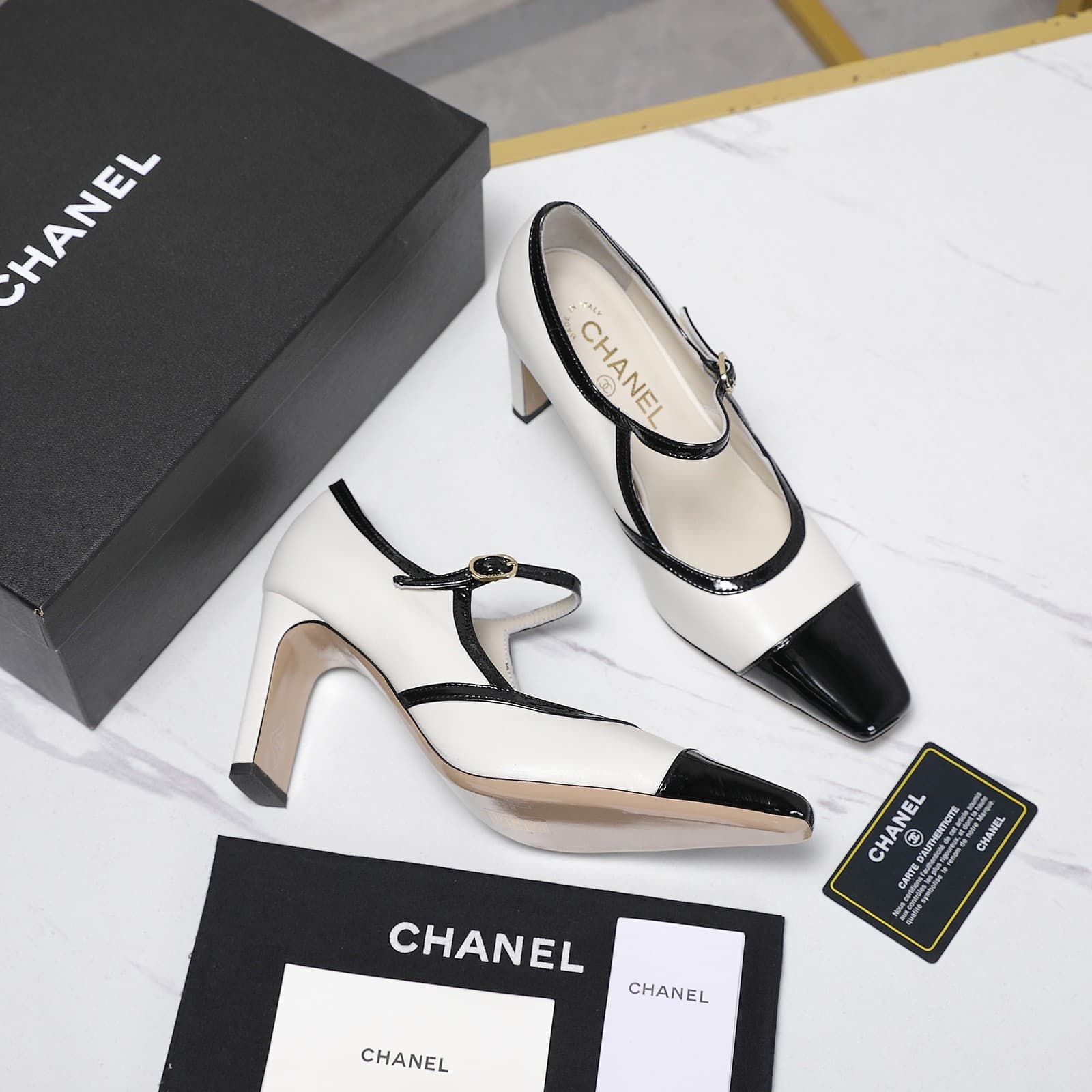 Chanel Leather Mary Jane Pumps