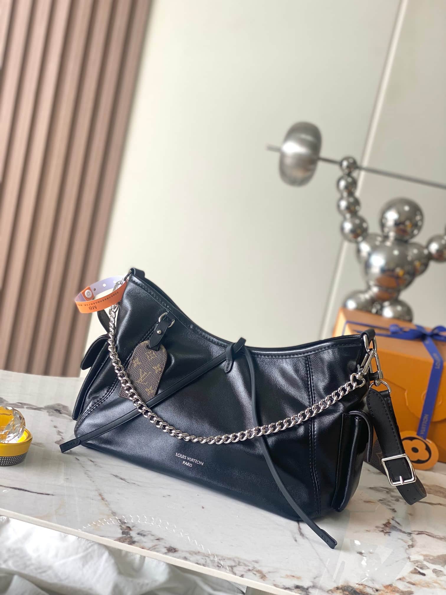 Louis Vuitton CarryAll Cargo Vibe PM Black Lambskin M24861 TOP