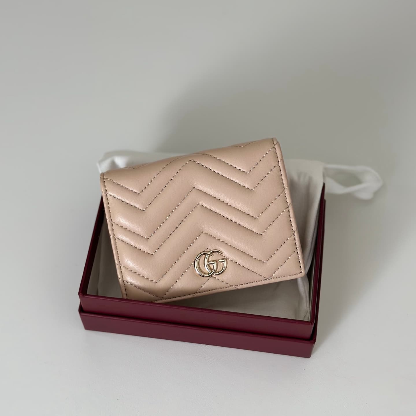 Gucci GG Marmont Small Wallet Beige 466492 High