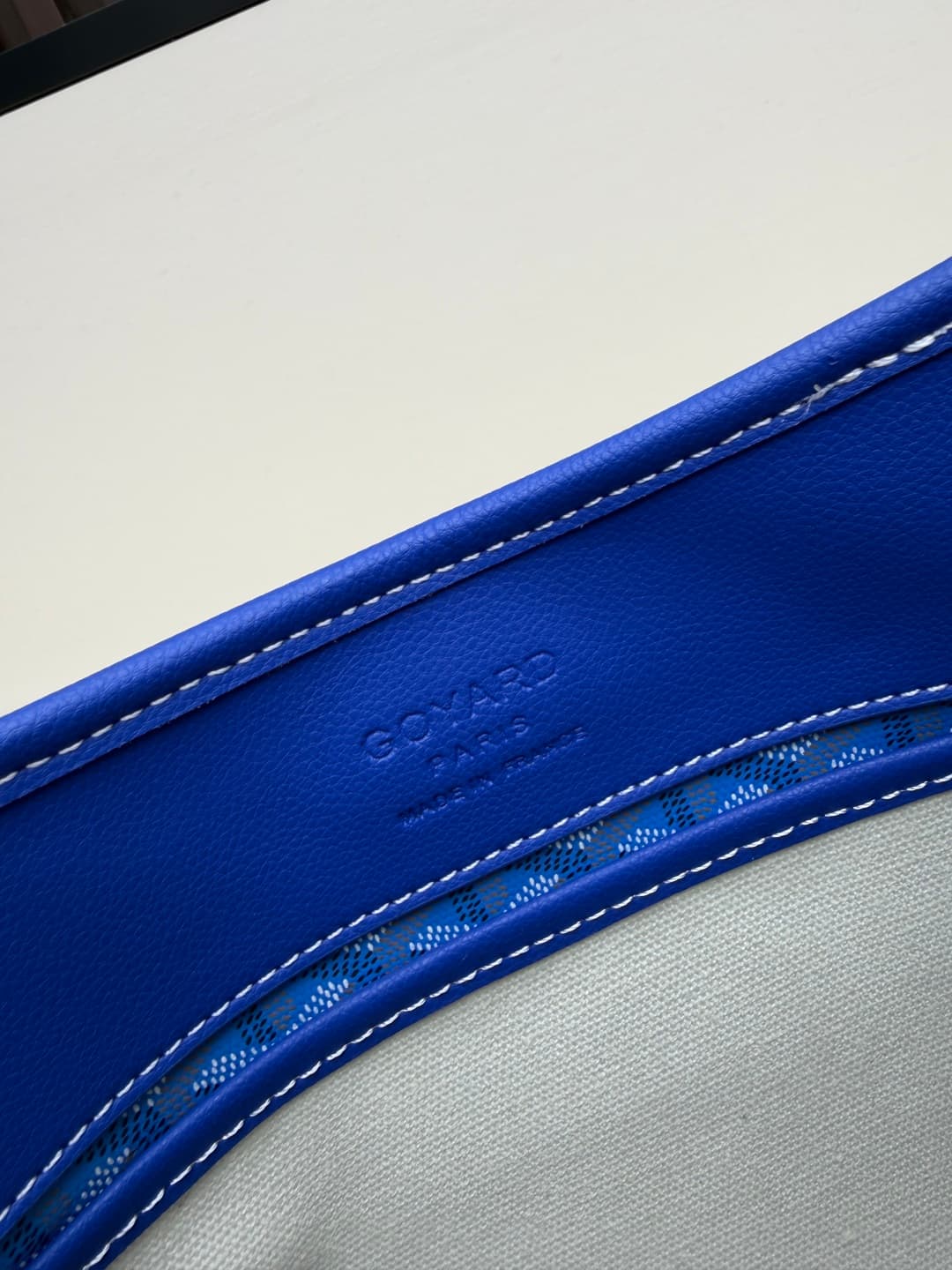Goyard Musette PM bag in blue Goyardine canvas Mid