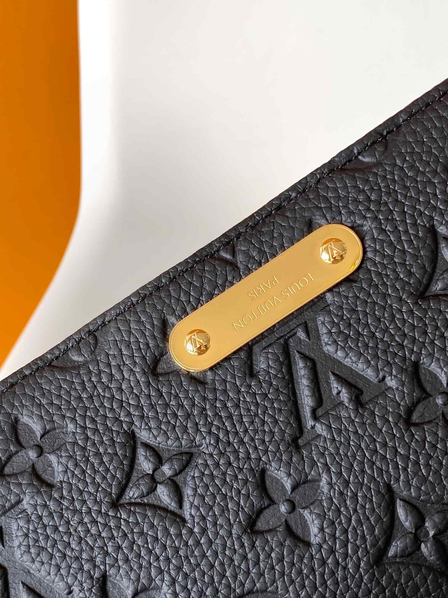 Louis Vuitton Wallet On Chain Lily Black Monogram Empreinte Leather M46919 High