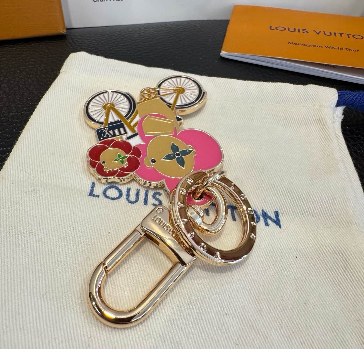 Louis Vuitton Scarf Bag Charm Keychain