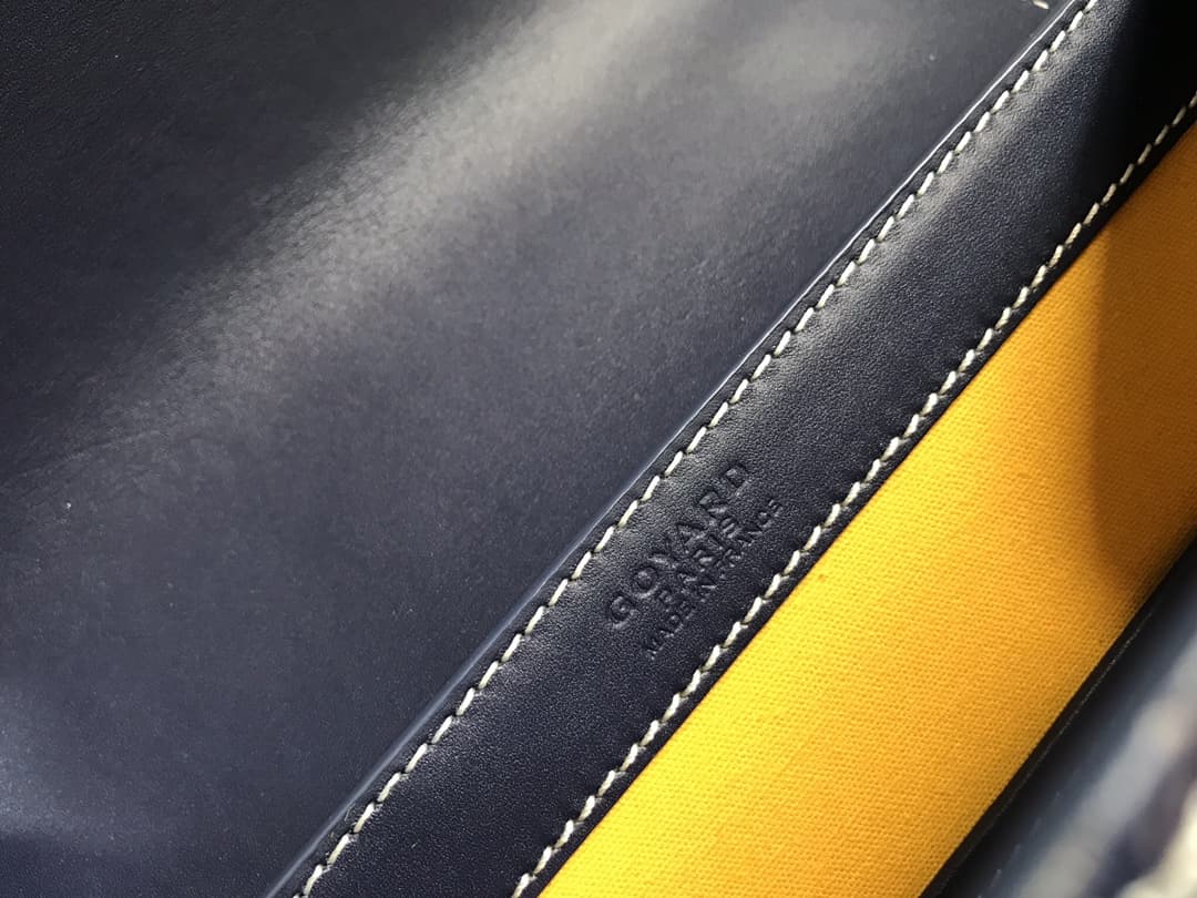 Saïgon PM Bag Goyardine Canvas & Clamecy Cowhide Navy High