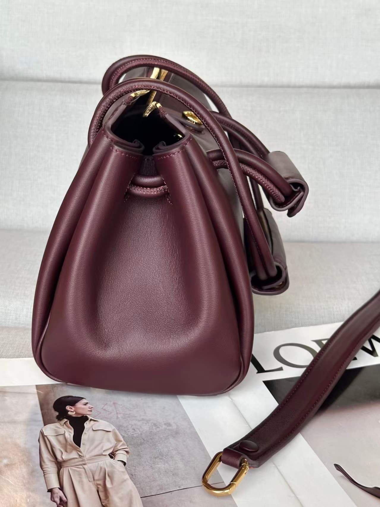LOEWE Small Madrid bag in supple Calfskin Red High