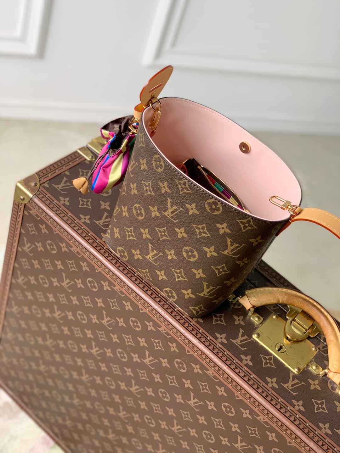 Louis Vuitton All In BB Monogram canvas bucket bag M26642 high