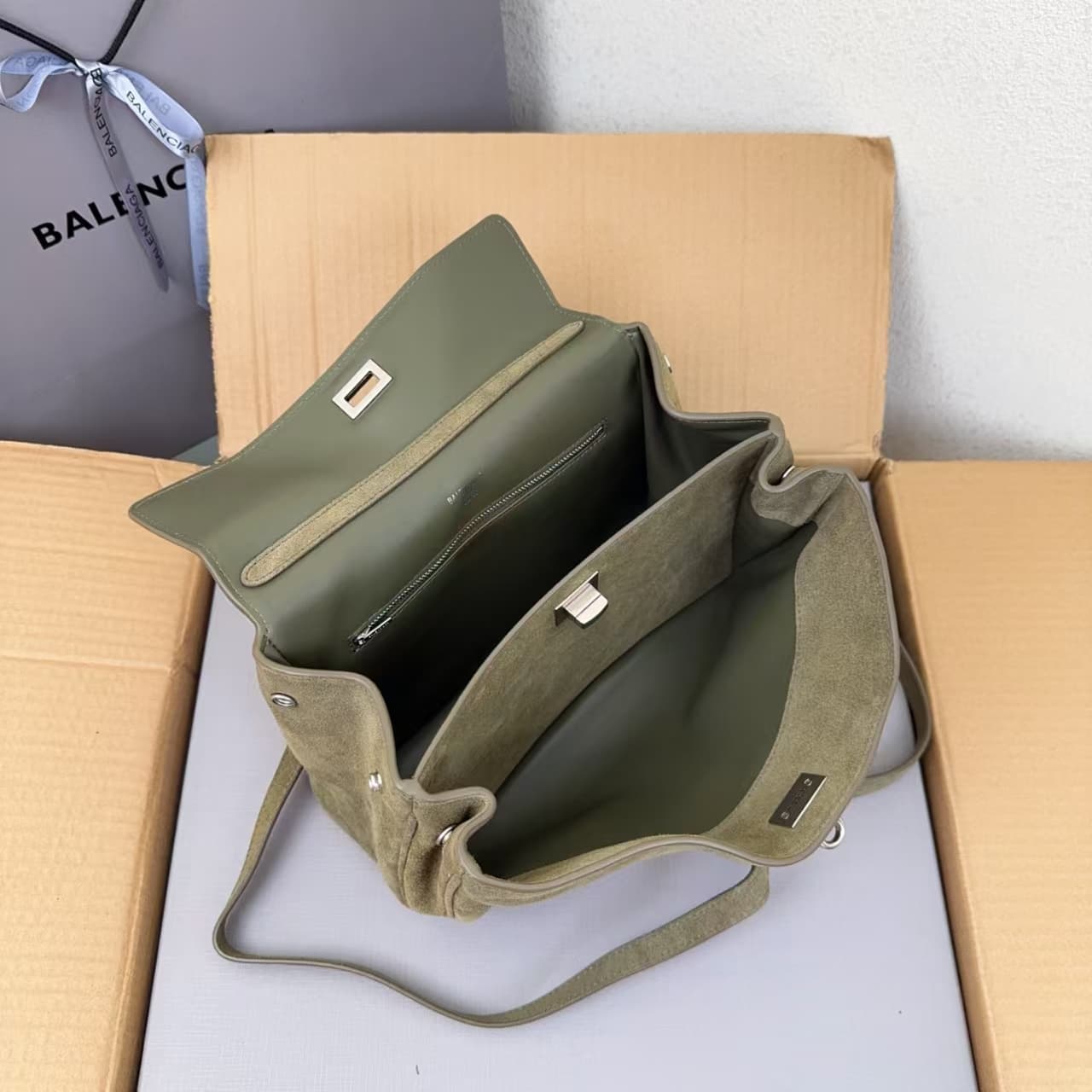 Balenciaga Small Women's Rodeo Suede Handbag 7897792 High