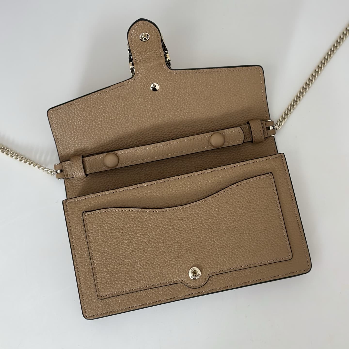 DIONYSUS WALLET ON CHAIN 837373 blue grainy leather High
