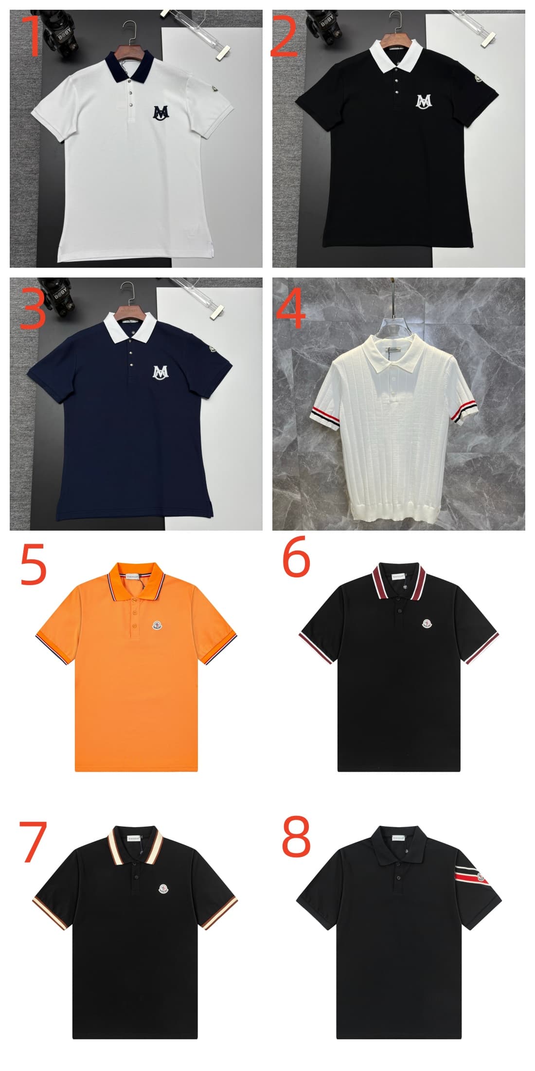 Moncler Men Short Sleeve Logo Polo Shirt High