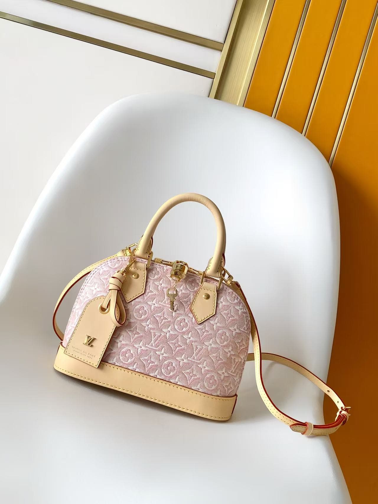 Louis Vuitton Alma BB Monogram Emblème Rose Ruban M2A378 High