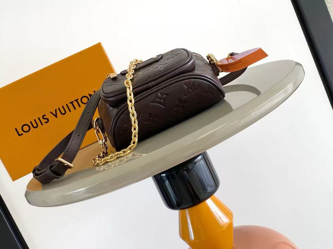 Louis Vuitton Mini Bumbag Monogram Empreinte embossed grained cowhide leather M13827 Chocolate High