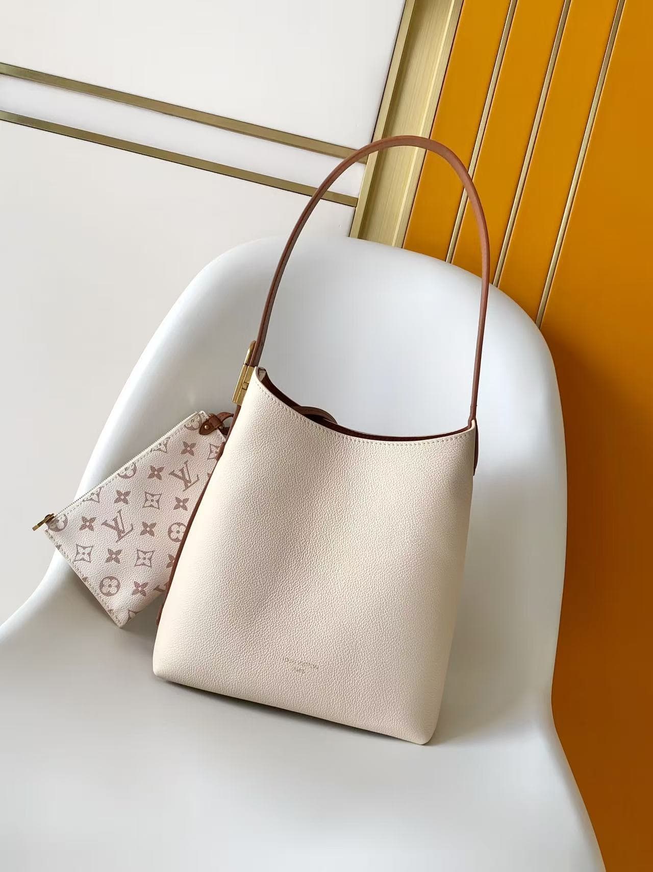 Louis Vuitton Low Key Hobo PM Quartz Calf leather M2A208 High