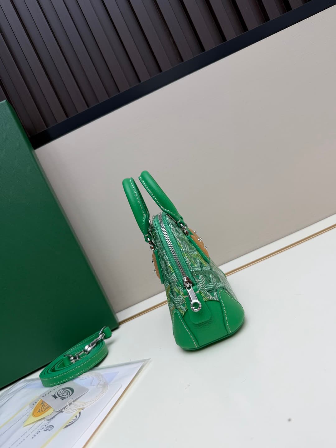 Goyard Vendôme Nano bag in Goyardine coated canvas Green High