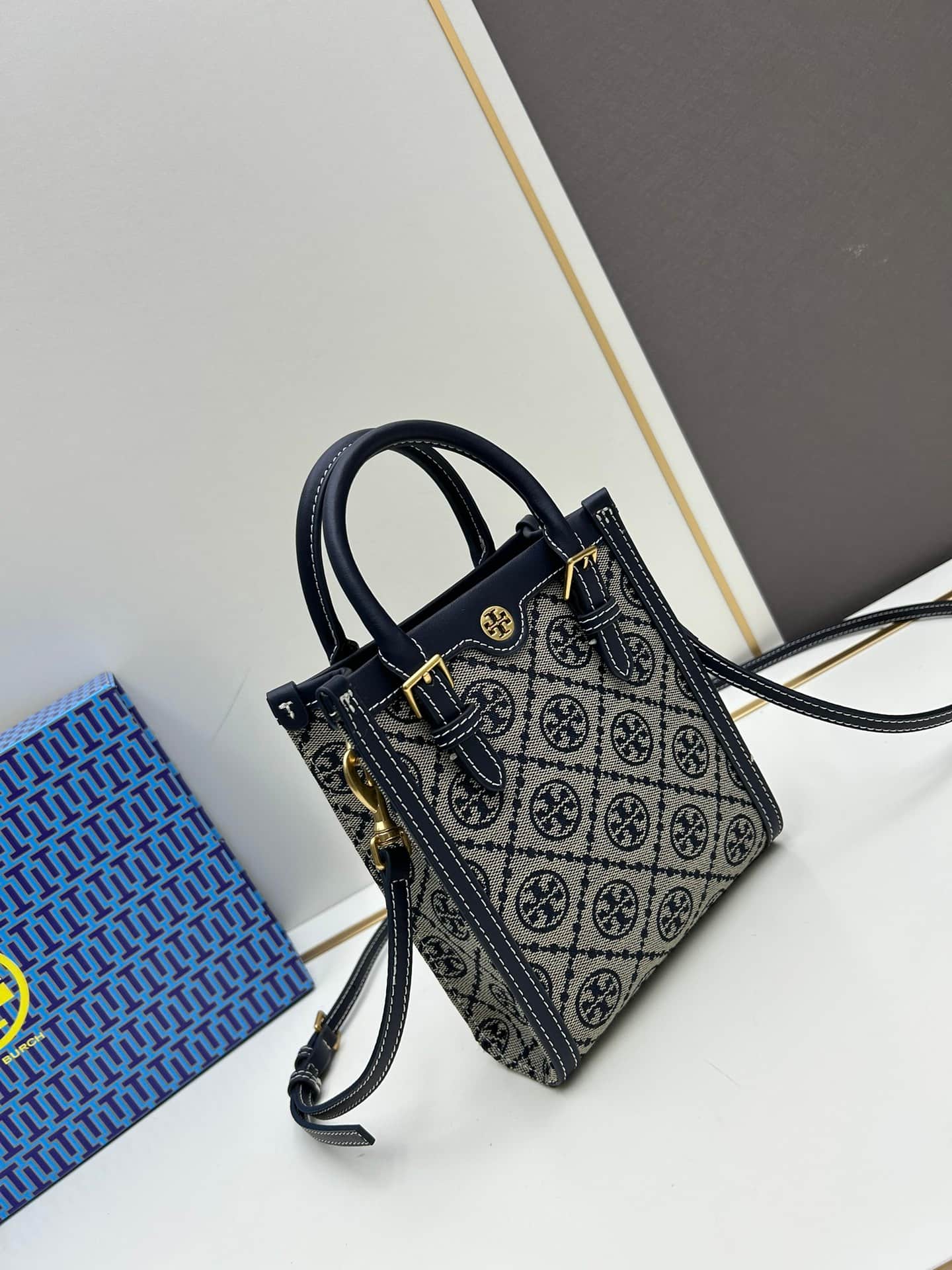 Tory Burch T Monogram Jacquard Mini Tote Bag High