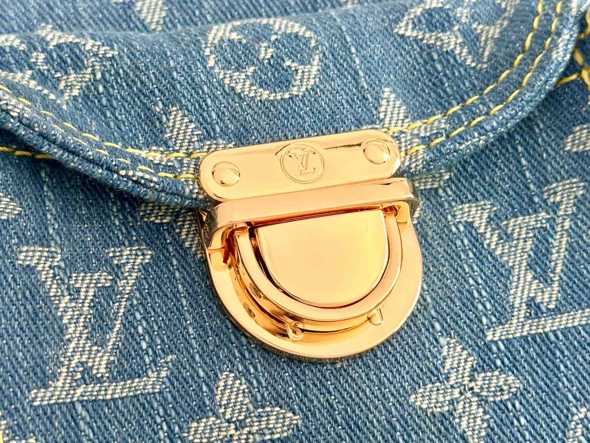 Louis Vuitton Neo Speedy Handbag in Blue Denim M95215 High