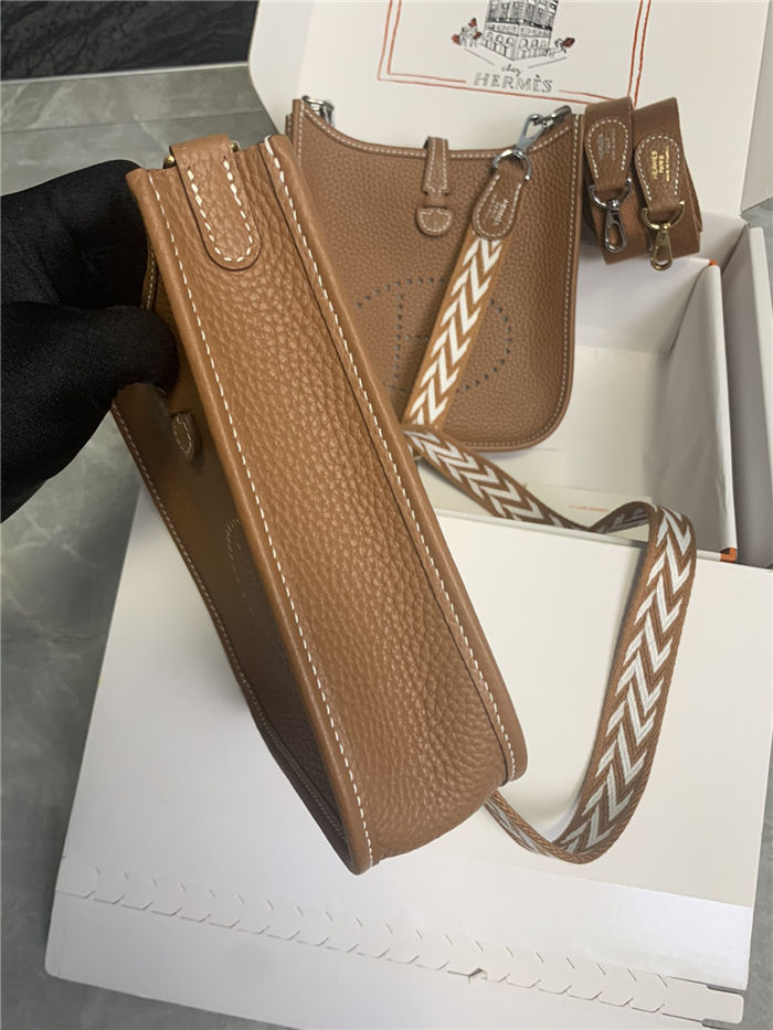Hermes Evelyne III TPM Mini Bag Togo Leather In Gold WAX High