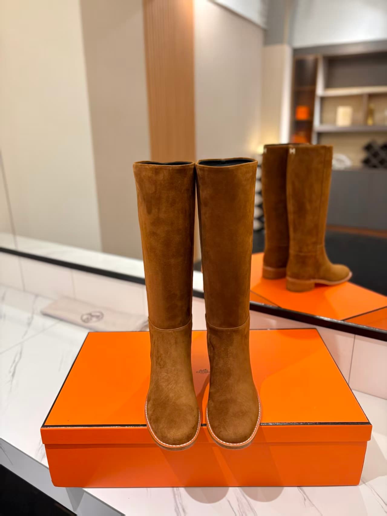 Hermès Suede Boots