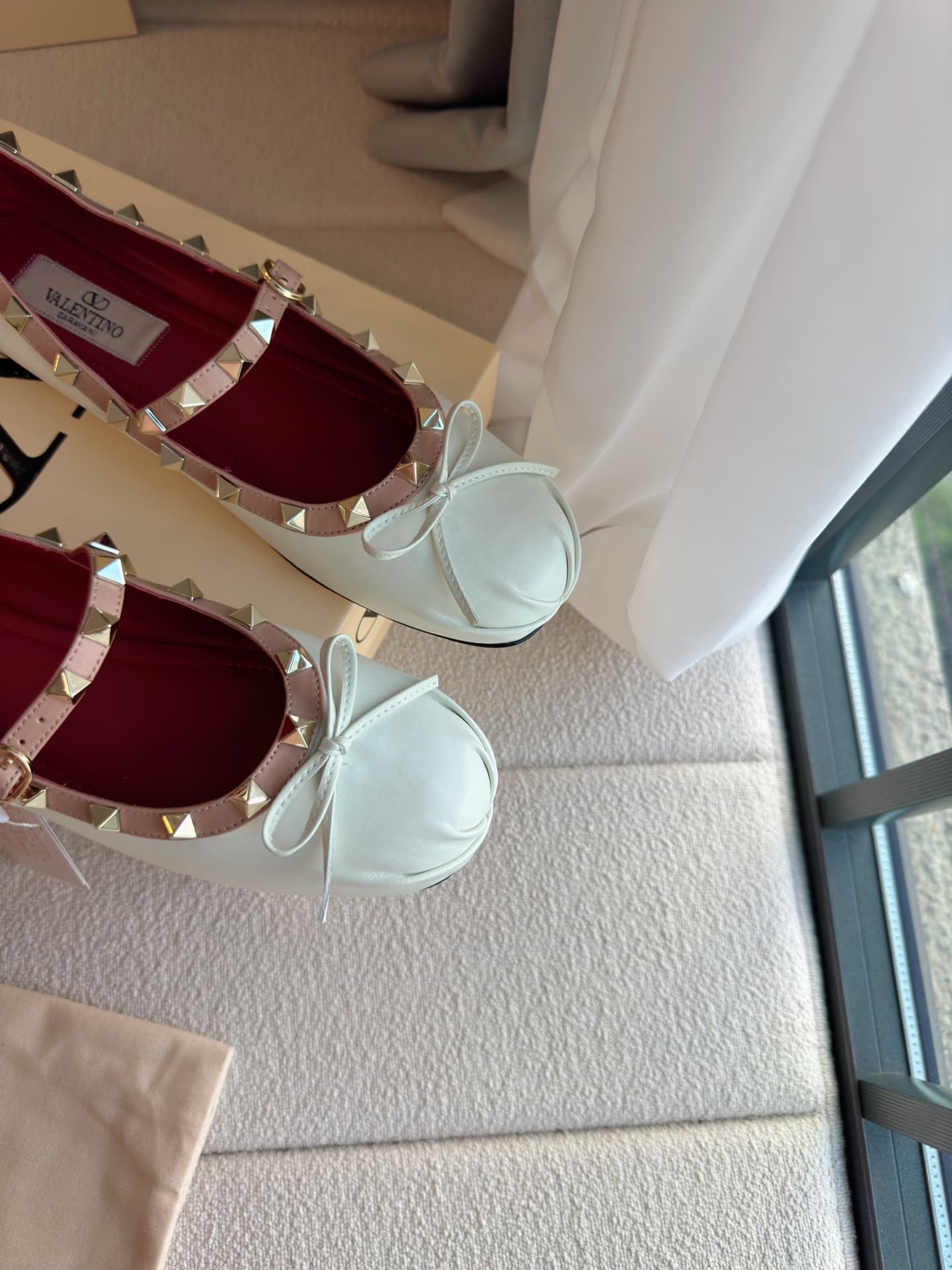 Valentino Mary-jane Rockstud Ballerina Shoes Women
