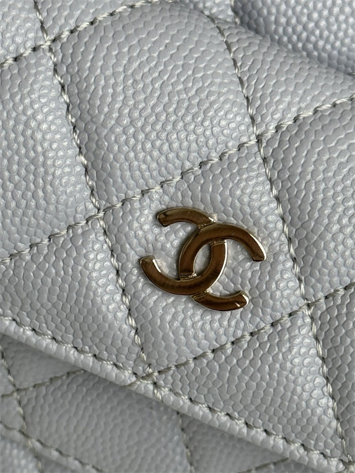 Chanel Mini Backpack Grained Calfskin Gold-Tone Metal AP3753 Purple Pale A