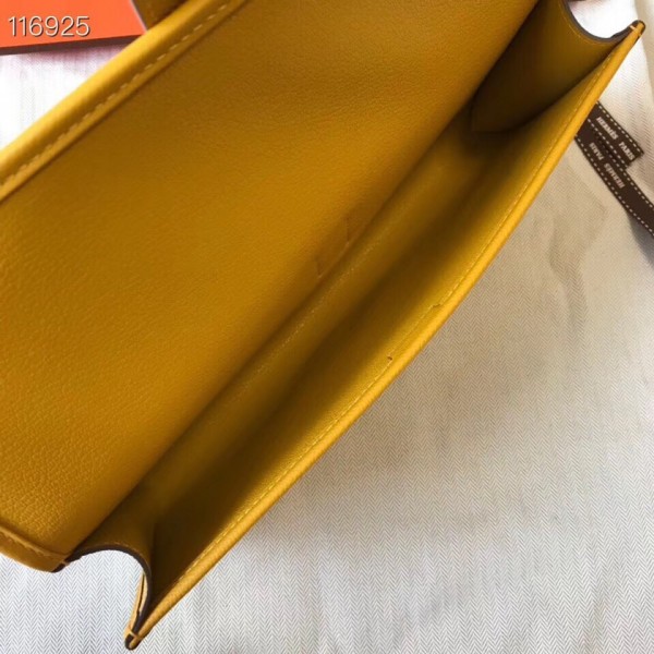 Hermes Jige Elan 29 Clutch Bag Epsom Leather WAX Gold High