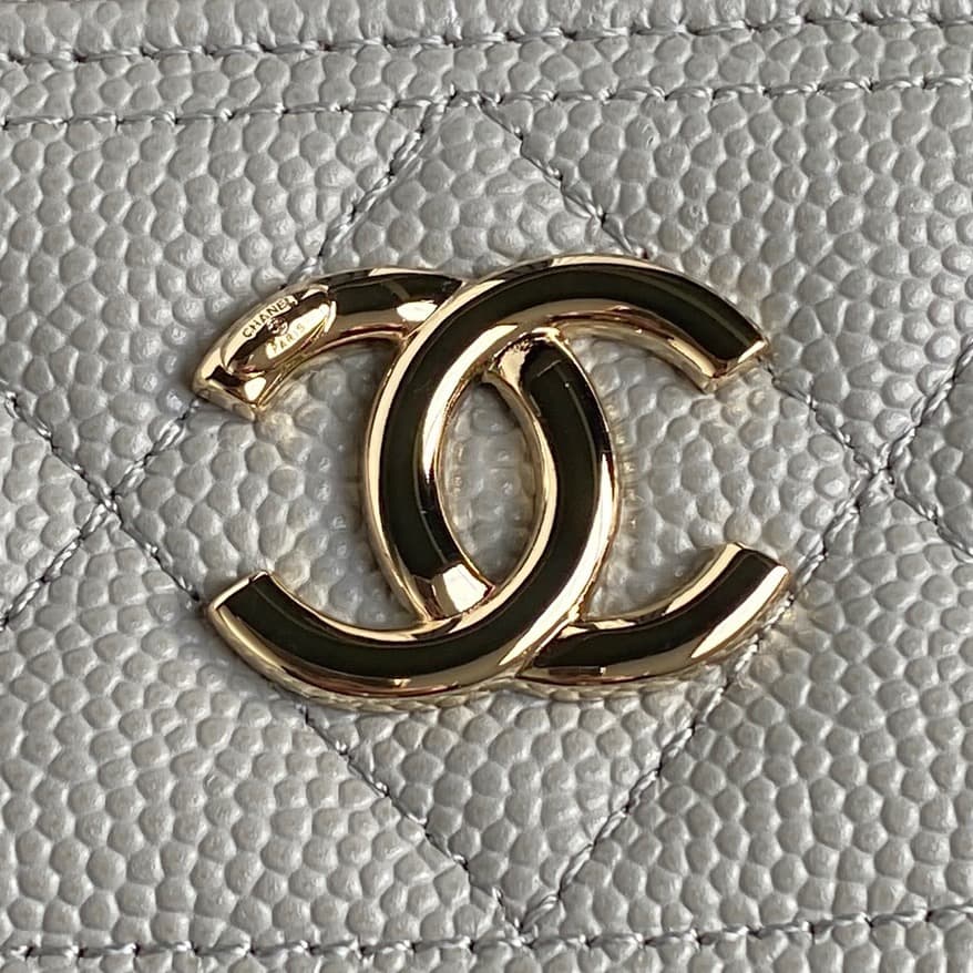 Chanel VANITY WITH CHAIN AP4407 Grained Calfskin & Gold-Tone Metal Grey High