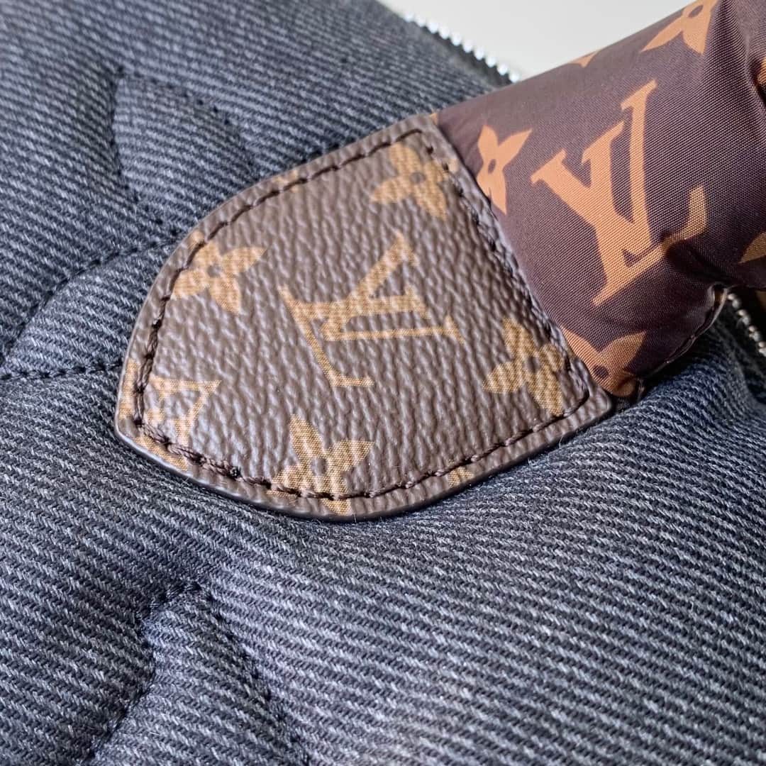 Louis Vuitton Speedy Bandouliere 25 Puffygram nylon M26956 black jeans high