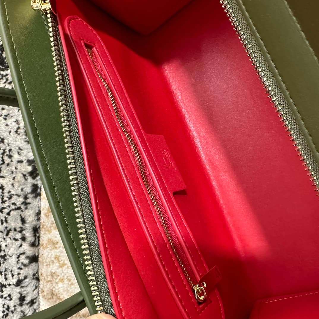 Christian Louboutin Paloma leather tote bag in Green with spikes &studs High