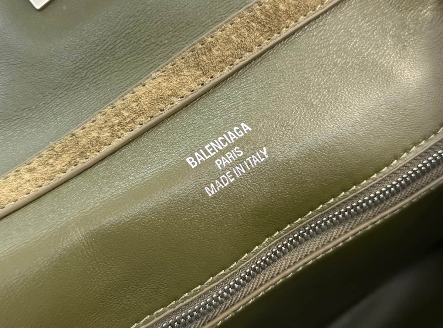 Balenciaga Rodeo Small Bag in Khaki Waxed Suede Calfskin With Silver-Tone Metal TOP