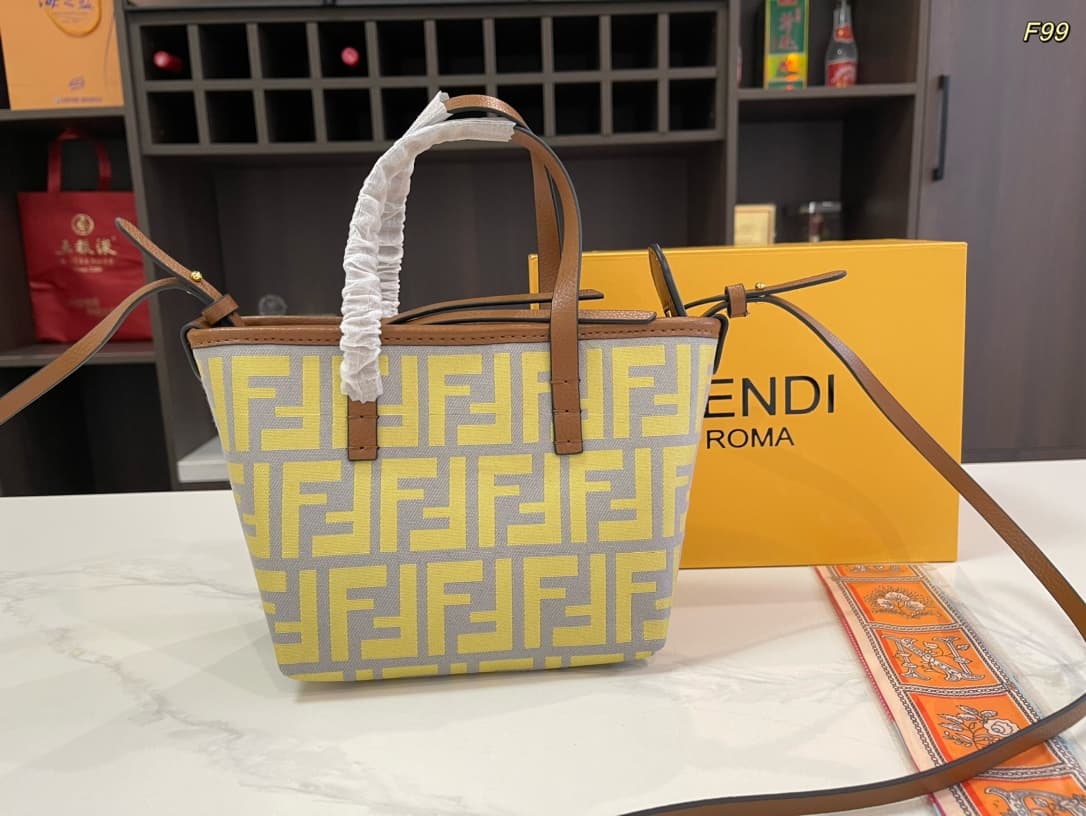 Fendi Mini Roll FF jacquard bag