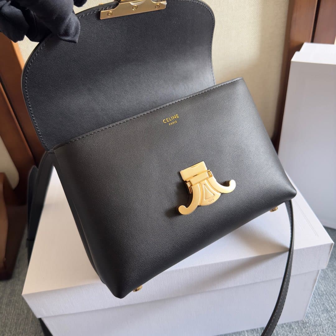 Celine Mini Nino bag in Black Supple Calfskin High