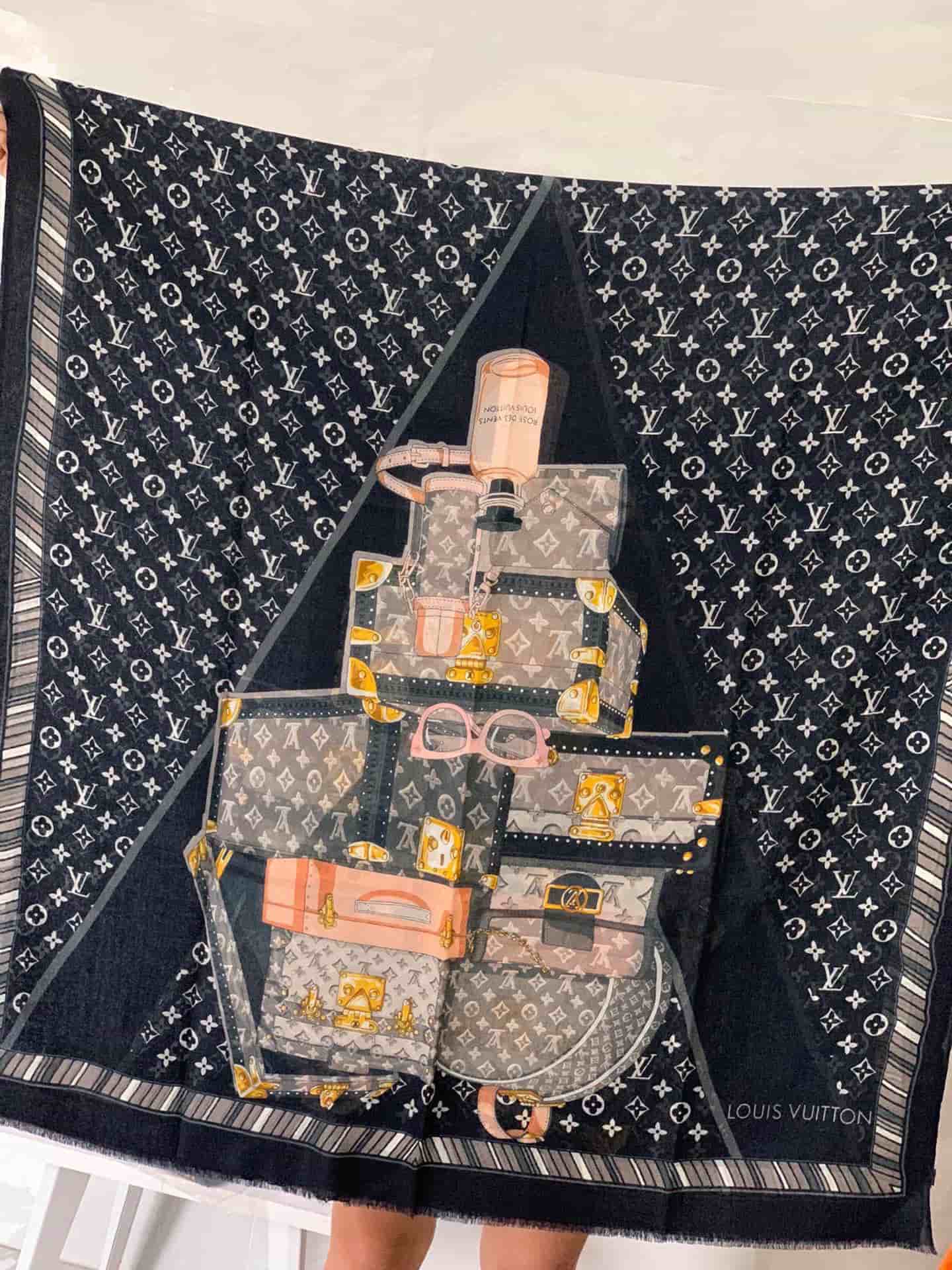 Louis Vuitton Monogram Lets Go Square Scarf