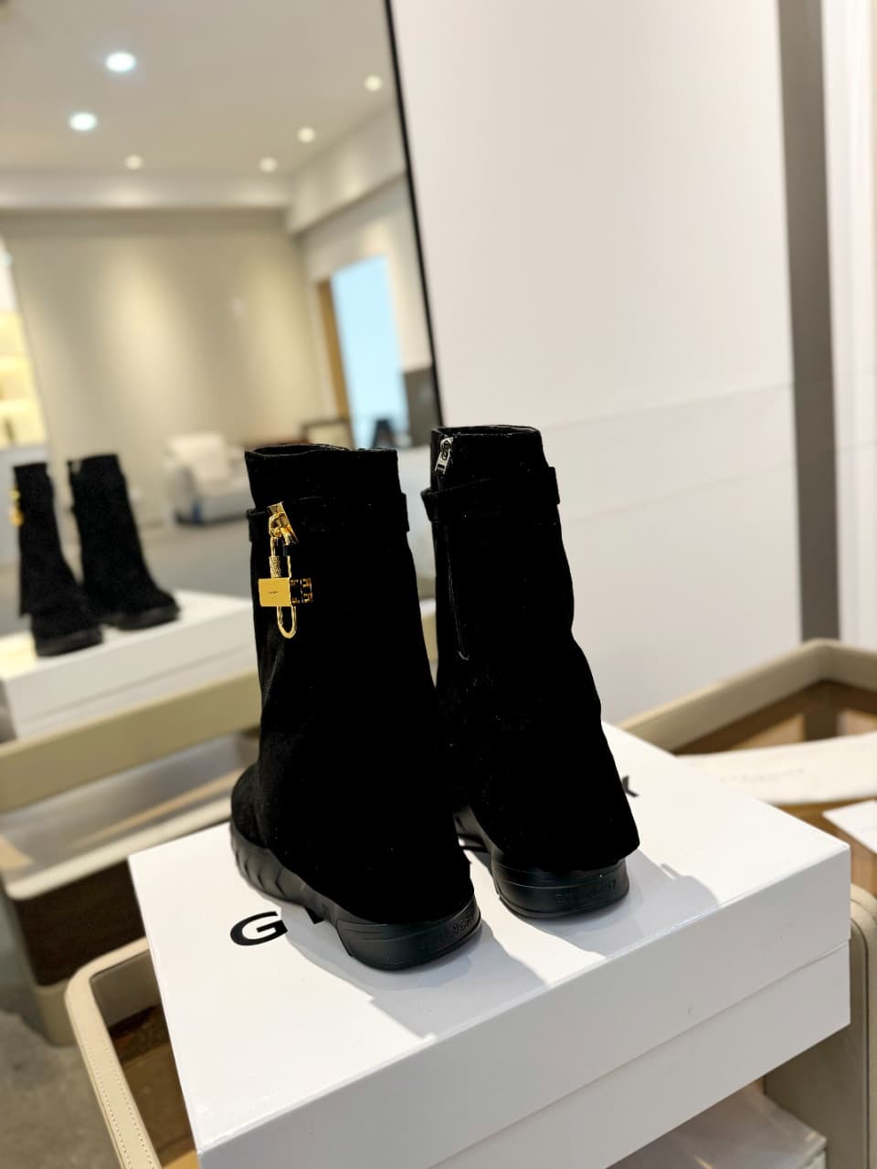 Givenchy Shark Lock Biker ankle boots Shoes Women