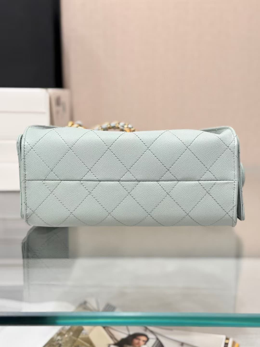 Chanel 25 Mini Hobo handbag AS5631 Grained calfskin & gold-tone metal Light-Blue A