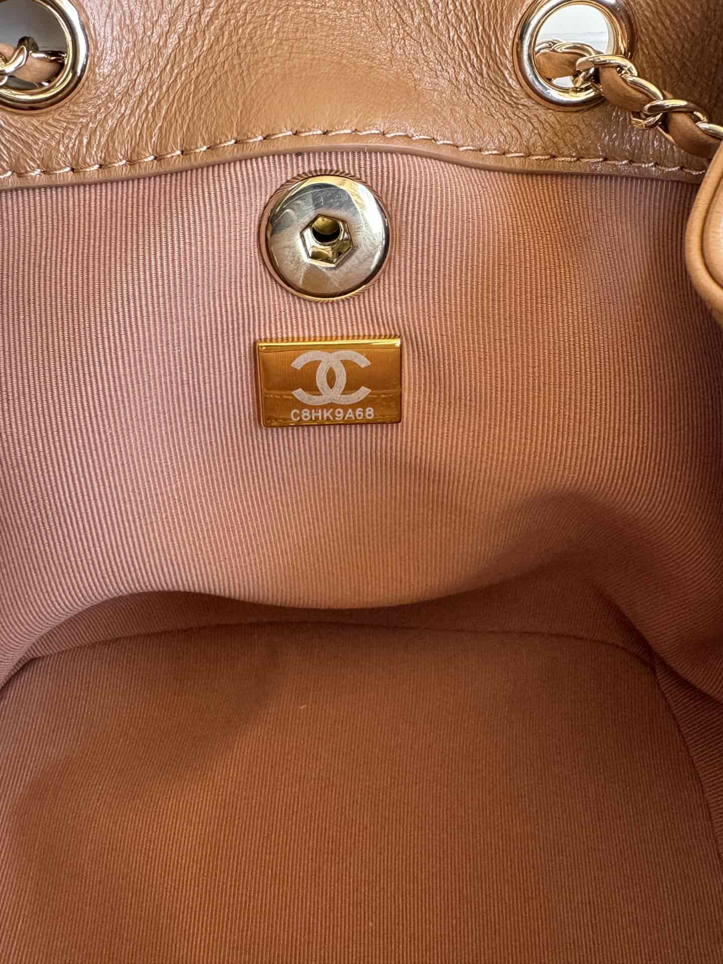 Chanel Small Quilted Duma Backpack Lambskin AS2908 Caramel High