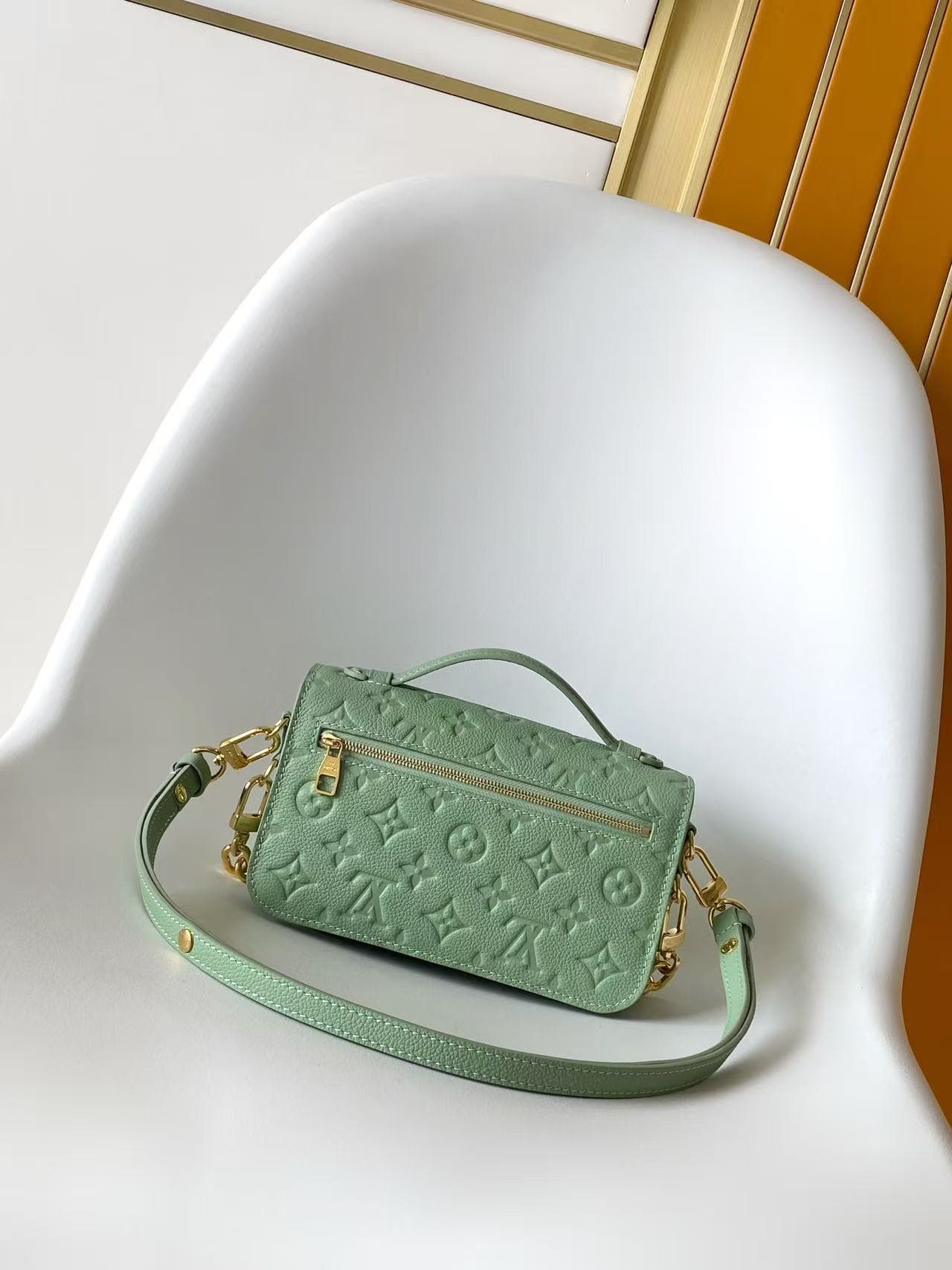 Louis Vuitton Pochette Métis East-West Minty Embossed cowhide leather M2A339 High