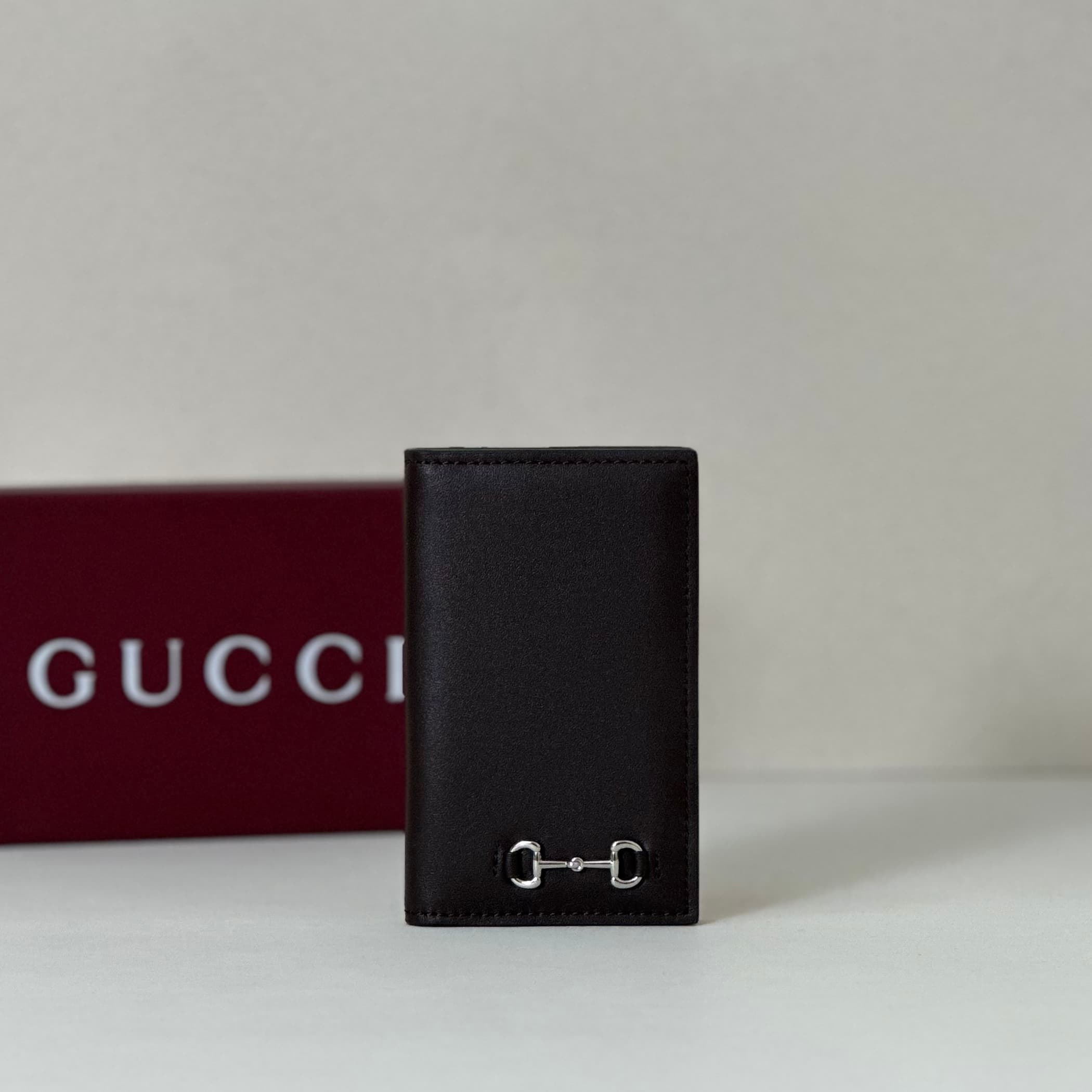 Gucci Long card case with Horsebit 846951 dark brown leather High