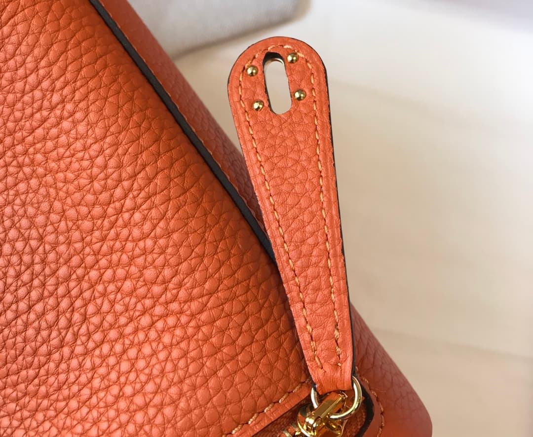 Hermes Lindy Mini Bag Calfskin Leather In Capucine High